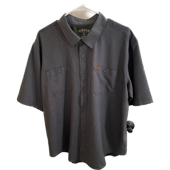 Orvis Outdoor Shirt Green Adult Xxl Lightweight Fishing Hiking Short Sleeve - Picture 2 of 7